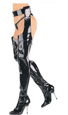 
LM5940 dropshippimg very long boots sexy women thigh high boots waterproof shining PU with zipper 