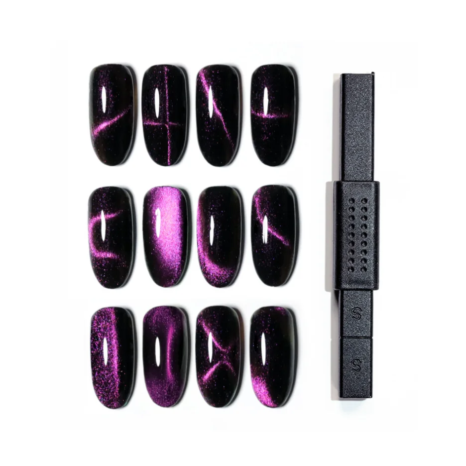 
Pop Double Head Glow Shiny 3D Cat Eyes UV Gel Nail Polish Magnet Stick Manicure Strong Multifunctional Magnetic Cat Eye Nail Art 