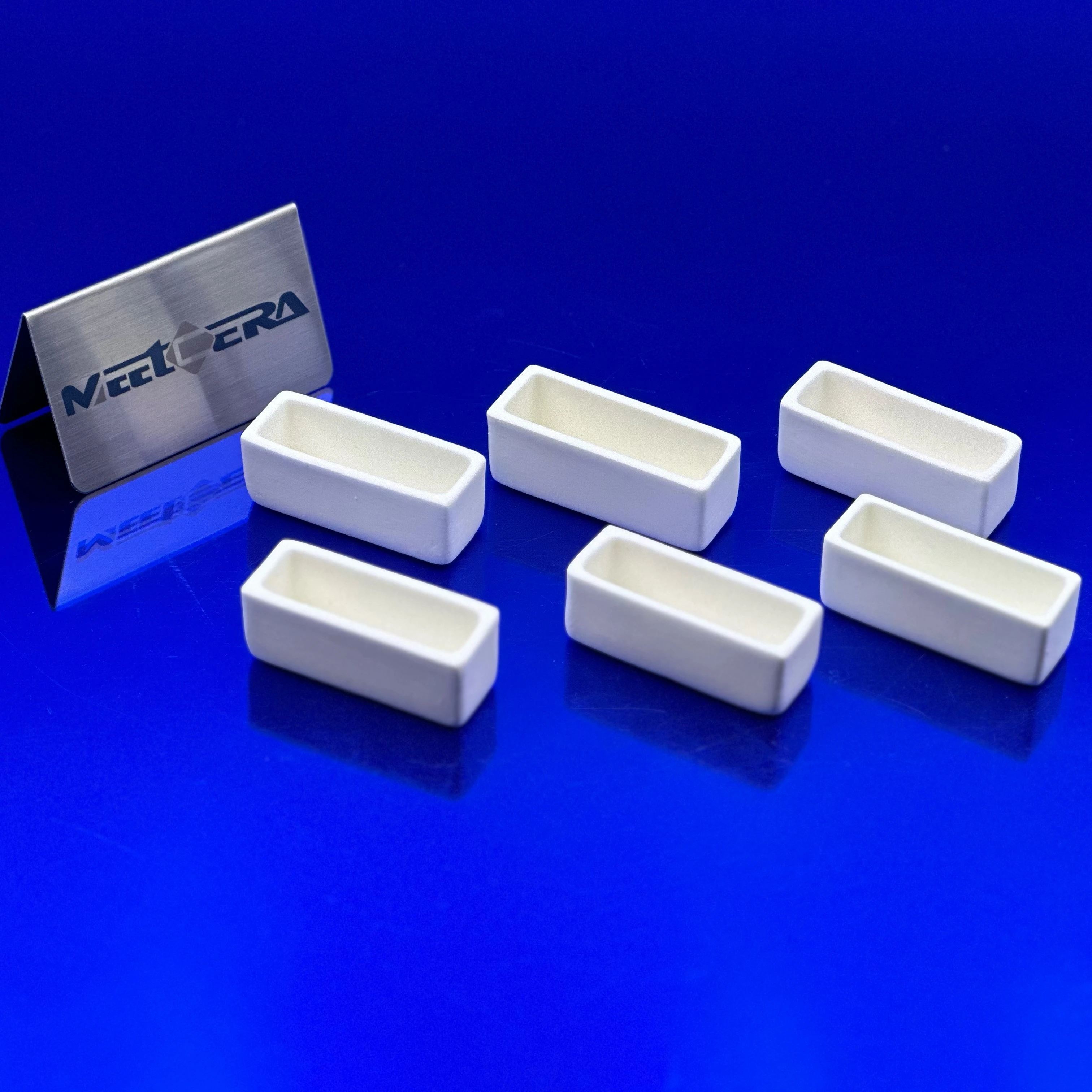 Square refractory high-purity smelting melting mgo ceramic crucible Melting Crucible Ceramics