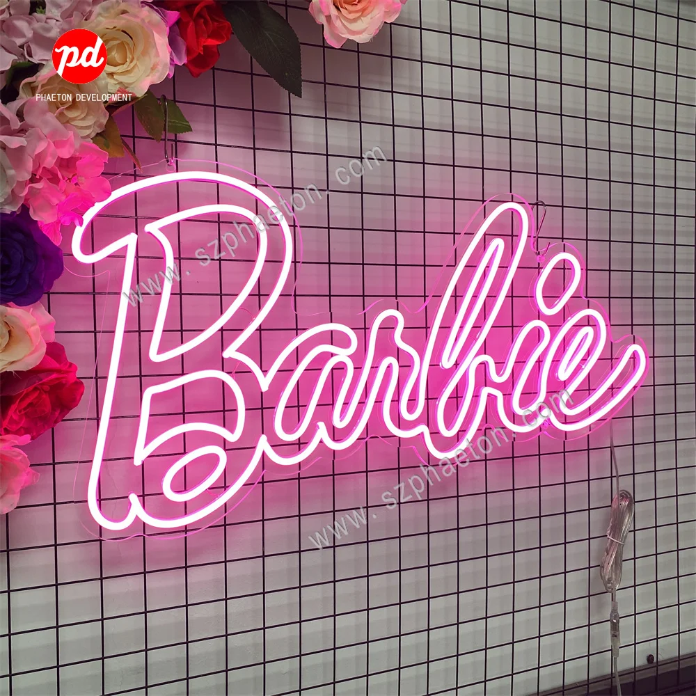 Barbie Girl Decoration Neon Light Sign Fabulous Barbie Theme Party for 1st 2nd 3rd 4th 5th Birthday