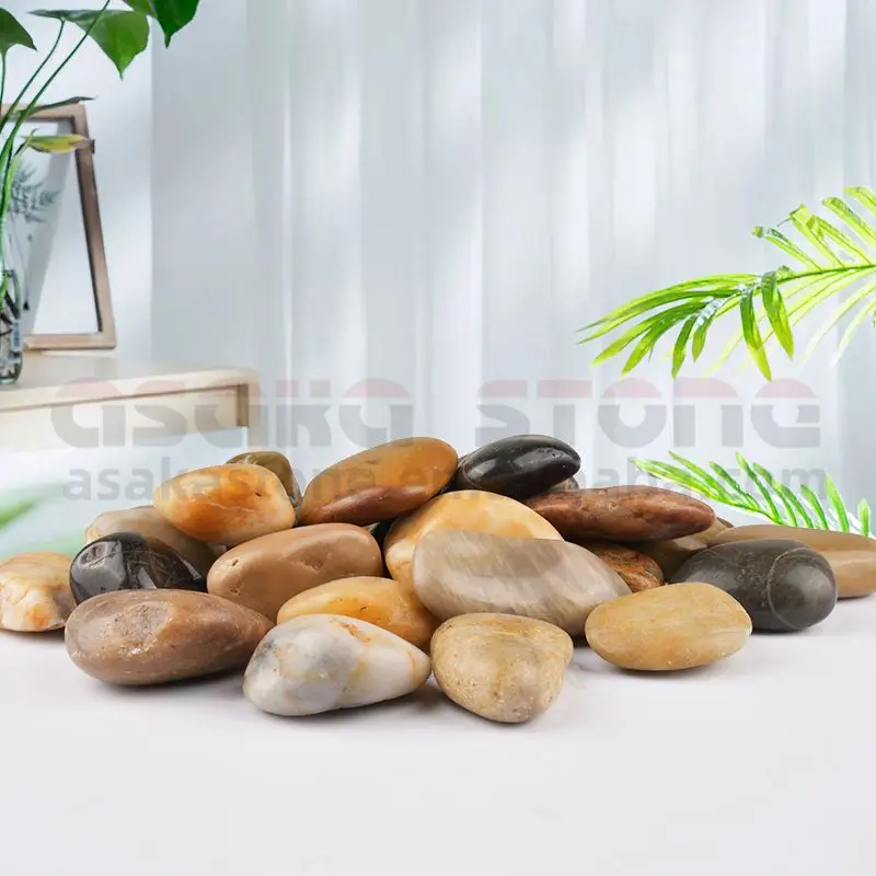 High Polished Natural Mix Color Cobblestone Paving Outdoor Garden Stone Decorative Landscaping Rock River Stone Pebble Cobble