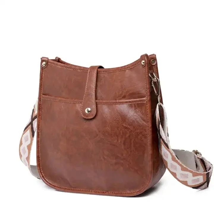 Low Price 2024 Girls Hobo Handbags Sling Pu Vegan Leather Cross Body Ladies Square Tote Women Guitar Strap Shoulder Bags