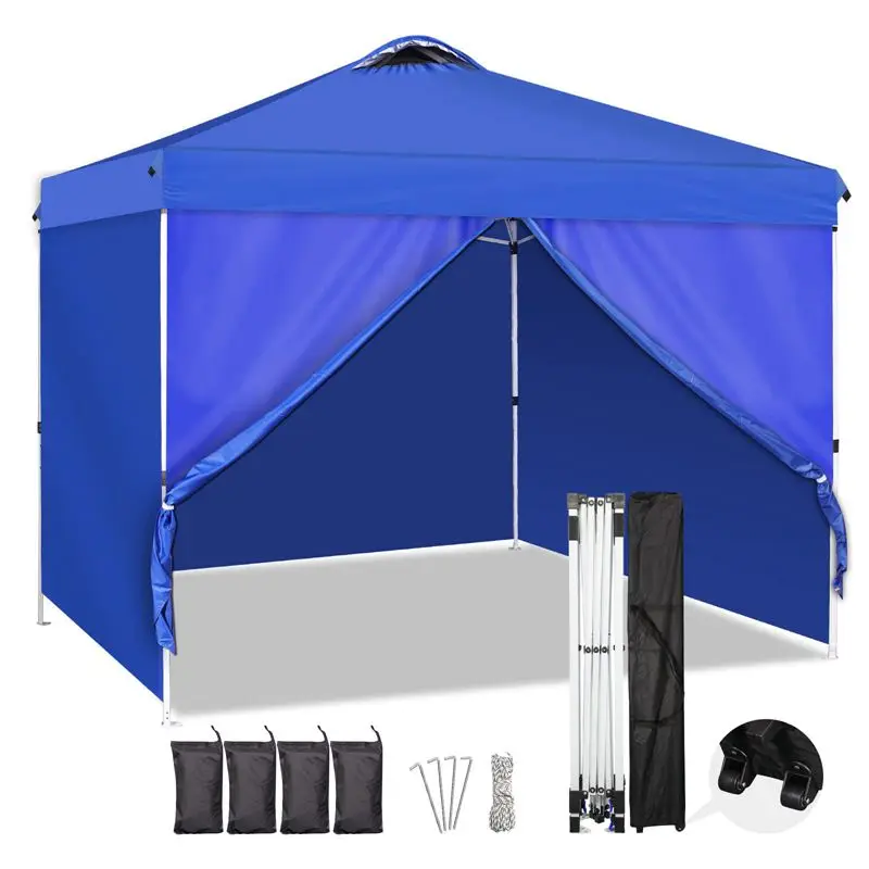 10FT X 10FT Heavy Duty Folding Event Camping Tent Trade Show Party Tent Fireproof Heavy Duty PVC Canopy Container Tent