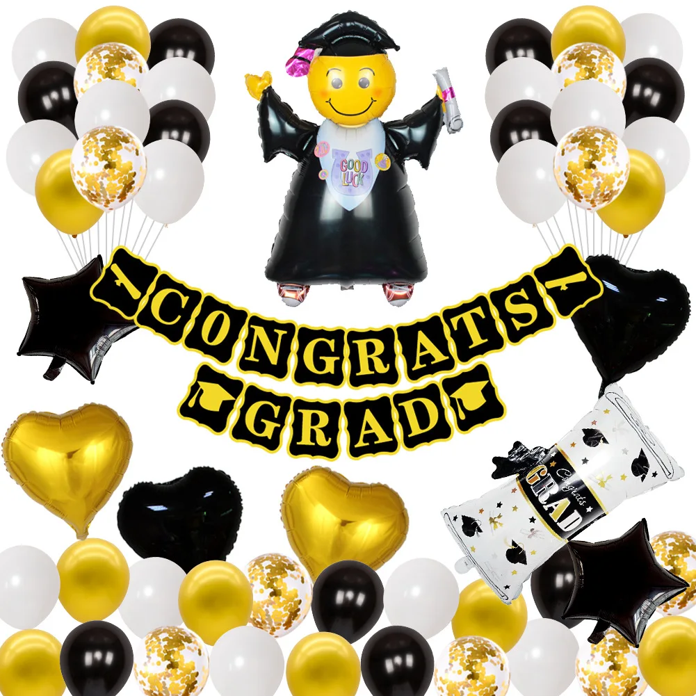 
 Украшения для выпускного вечера, 2021, шары на выпускной, набор баннеров, поздравления с выпускным  
