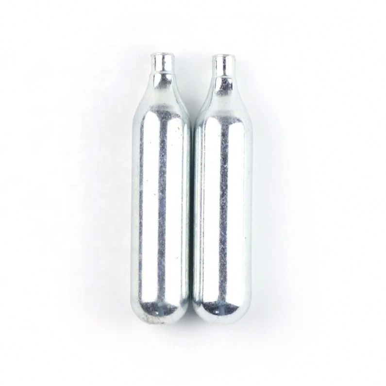 
High Pressure 12G/14Cc Customized CO2 Gas Cylinder With Screwless Neck For Air Pistol 