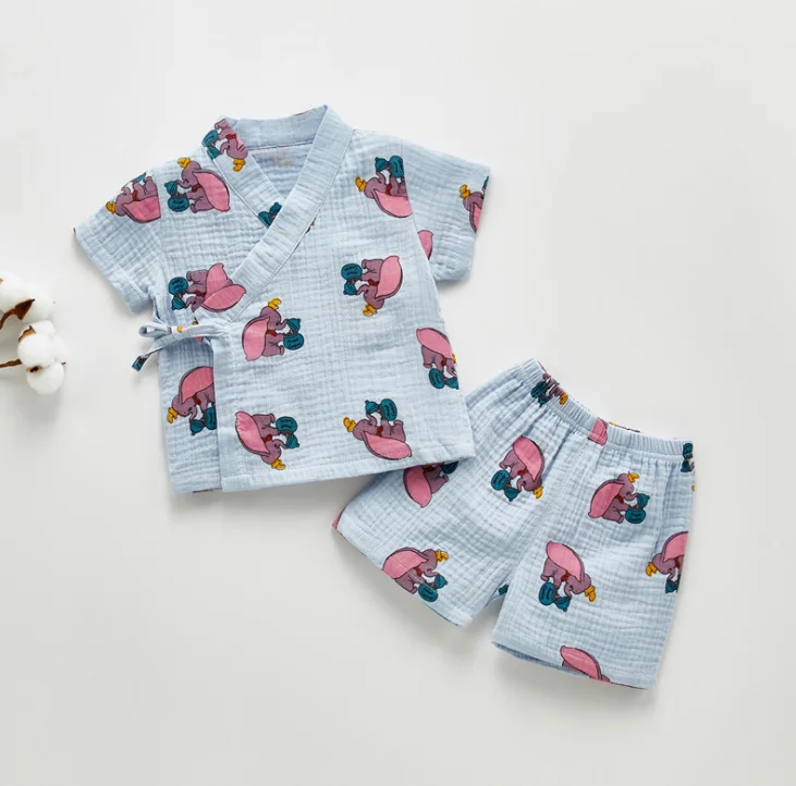 2023 Summer Baby Boy Clothes 2-pieces New Born Kids Clothes Baby Girl Clothes Rompers 0-2 Ages Short Spring Baby Unisex Set