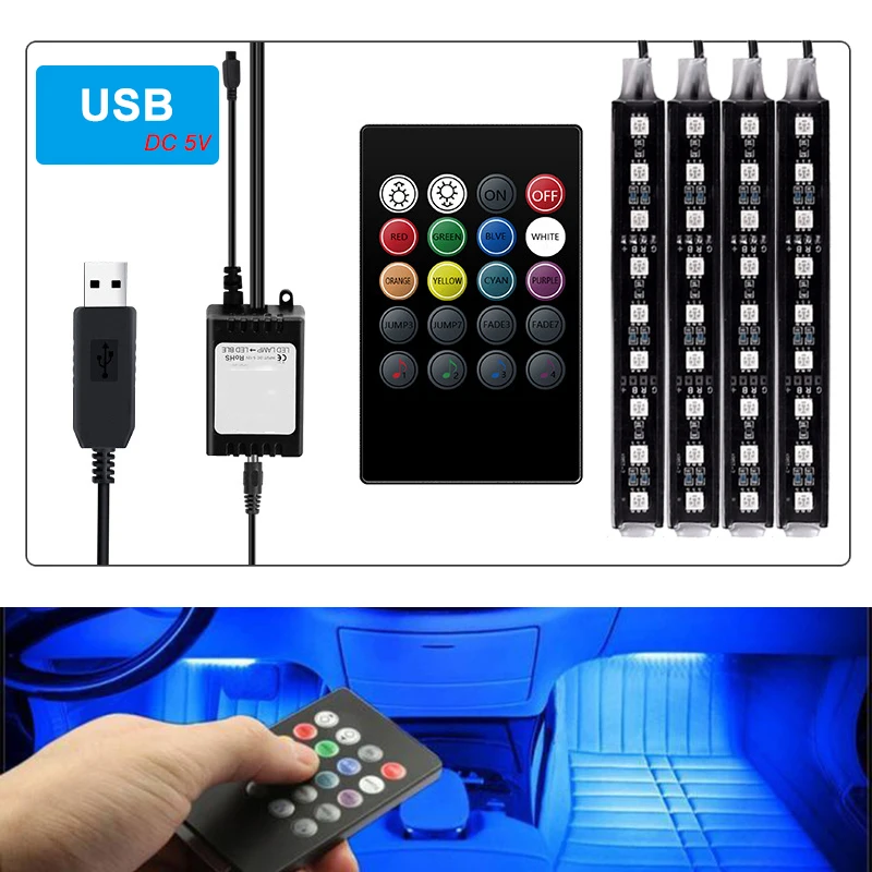 Ambient Star Light Led Slim Flexible Usb Car Atmosphere Lamp Light Led Car Light