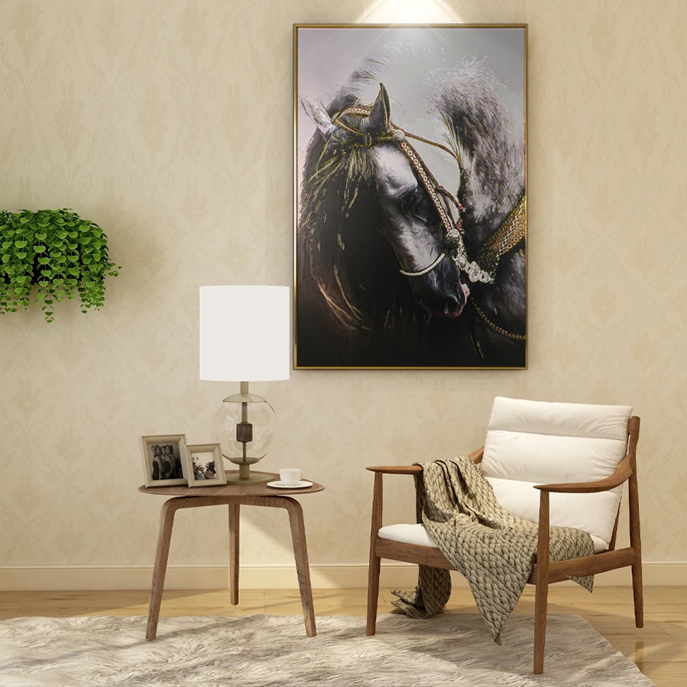 Modern Decoration Personal Customization Picture Abstract Horse 3D Relief Wall Hanging Animal Painting