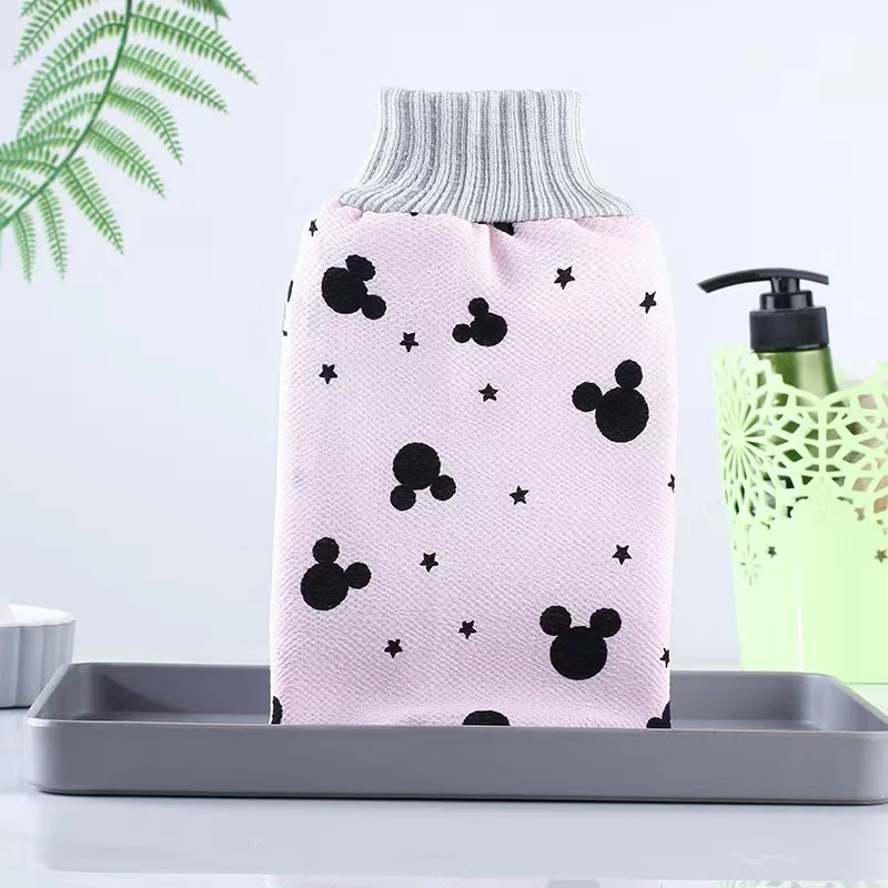 Set Naturalting Bath Shower Scrub Mitts Gloves Loofah Bath Gloves Spa Body Gloves Natural Custom China 50.3GSM Skin Friendly