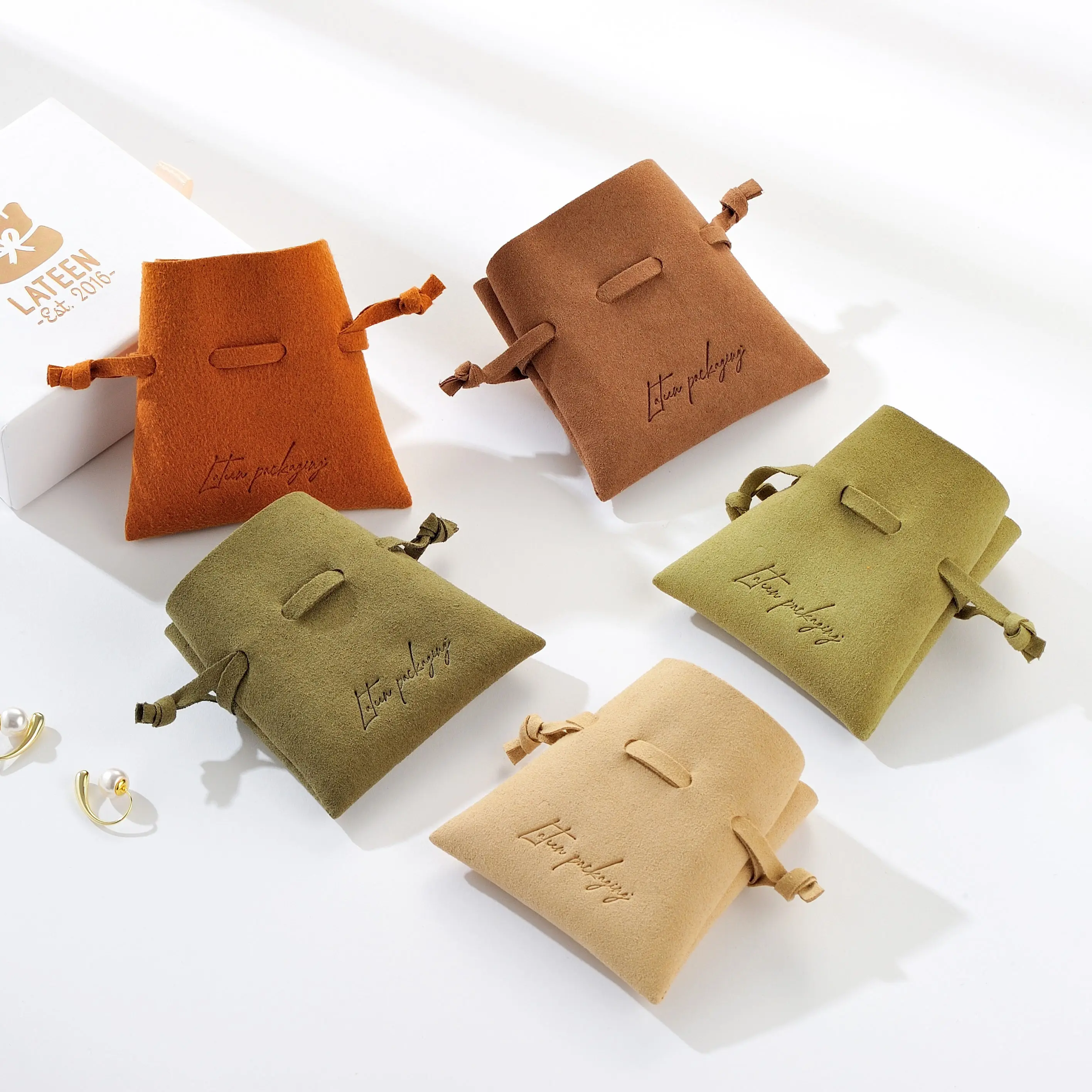 Microfiber Drawstring Earring Jewelry Packaging Pouch Headphone Glass Watch Bracelet Packing Microfiber Jewelry Pouch