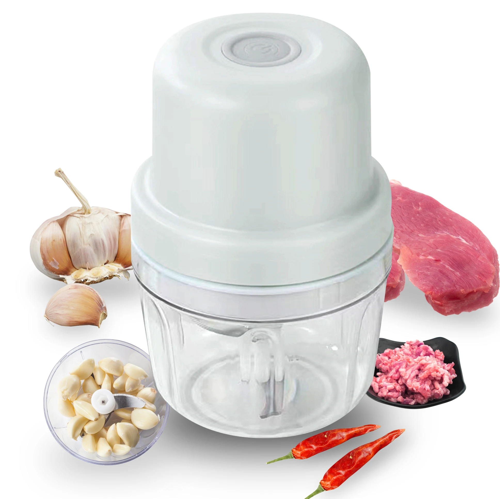 High-power wireless kitchen multifunction food processor grinder masher meat onion ginger cordless garlic electric chopper