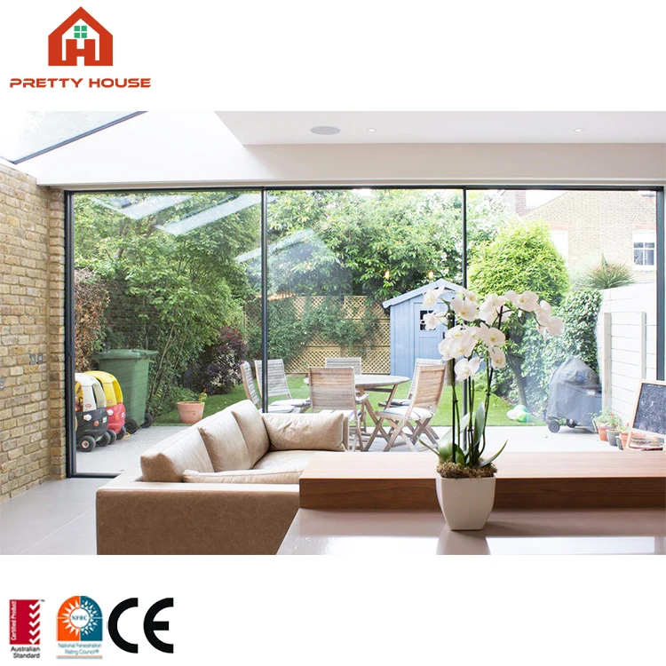 Philippines price 12 foot sound proof free sample aluminum sliding glass door