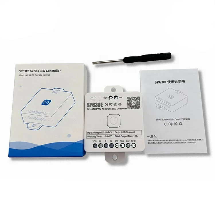SP630E PWM SPI 5-канальный 4-зонный Радиочастотный пульт дистанционного 16703 2811 6812 RGB RGBW CCT полоска светло-голубой зуб BT BanlanX приложение пиксельный светодиодный контроль