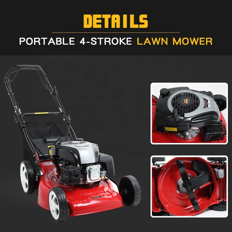 20inch GXV160 gas powered hand push self propelled petrol lawn mower
