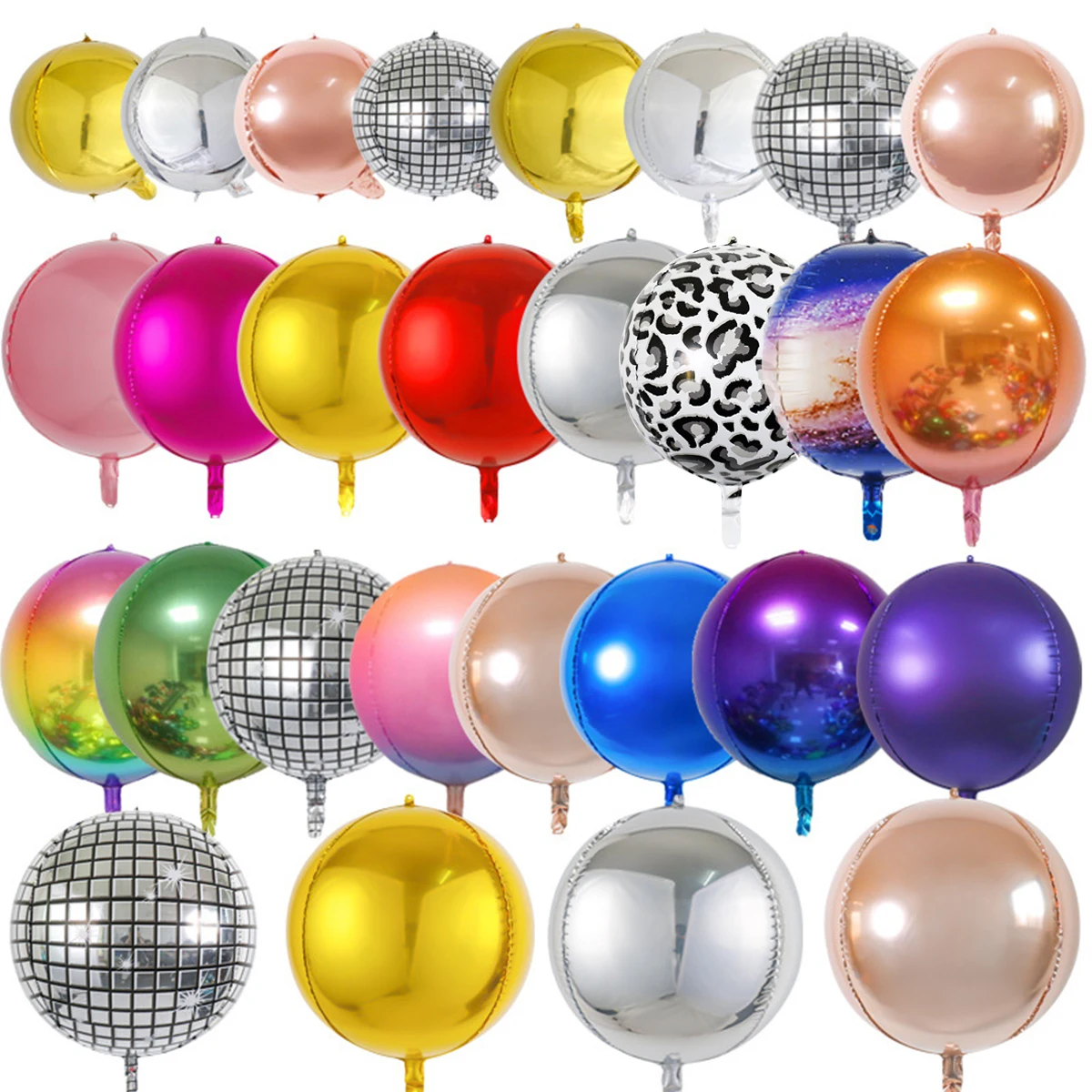 4D sphere foil balloon 22Inch 32inch Pure Color Aluminum round circle ballon 4D Disco Foil Balloon for Party Wedding Decoration