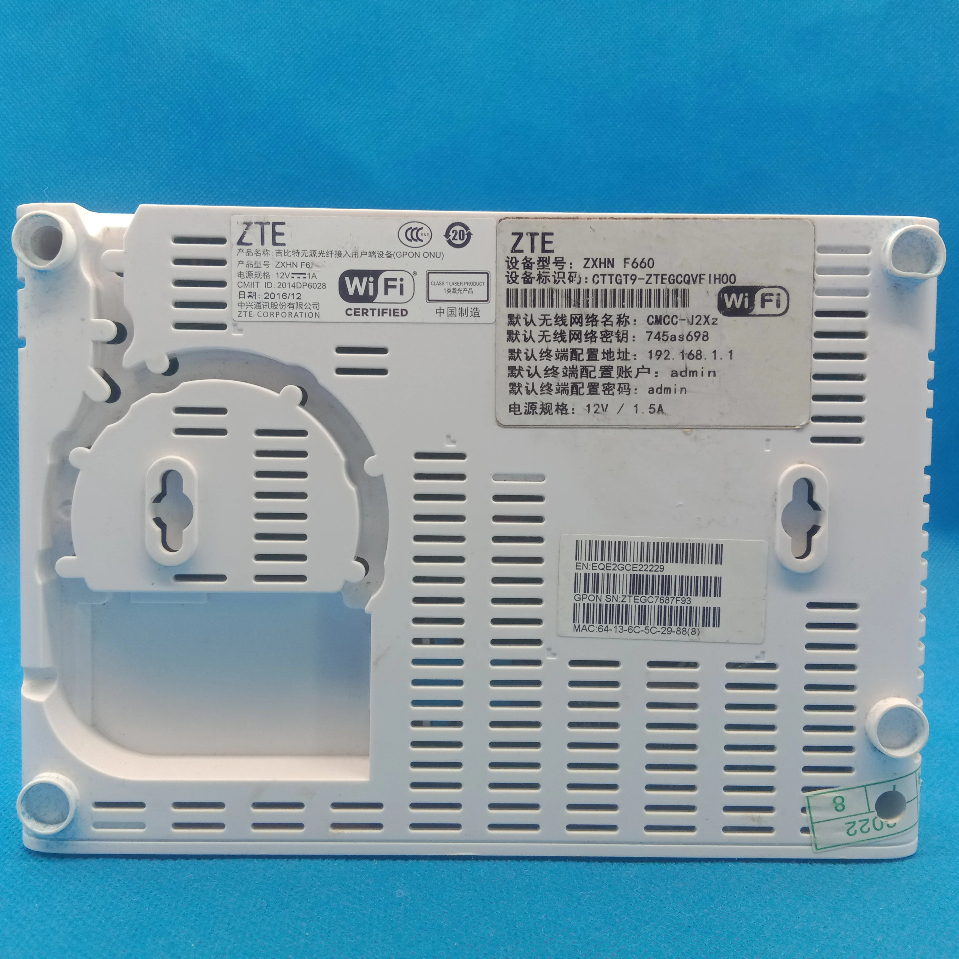 High Quality F660 ONU 1GE+3FE +1TEL+ 1USB  EPON GPON Modem for ZTE F660 second hand /new