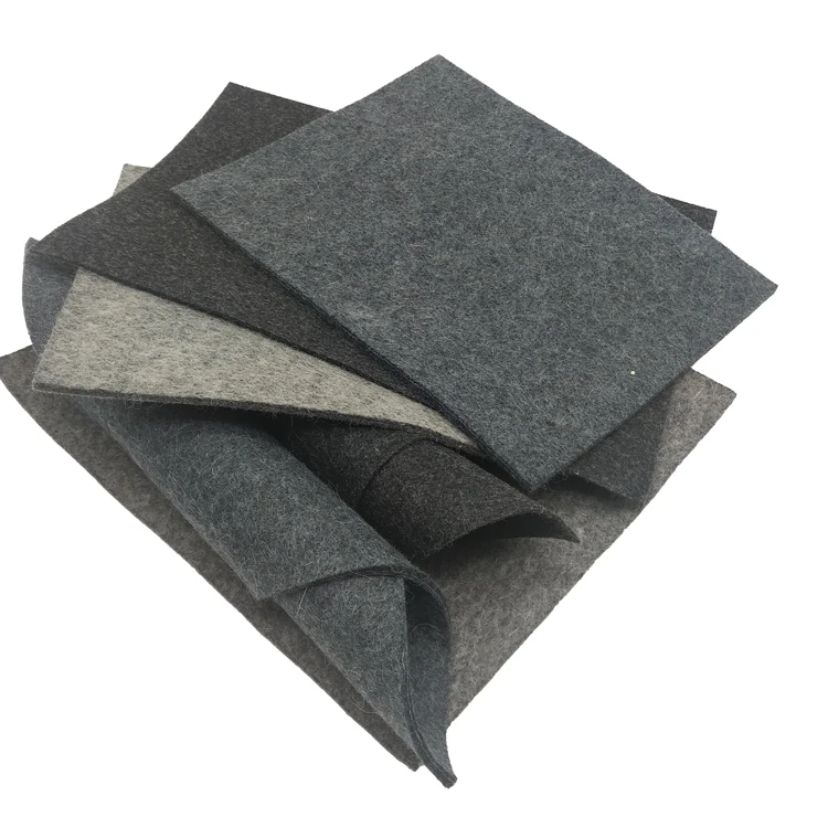 Customized Size Natural 100% grey wool felt for industry