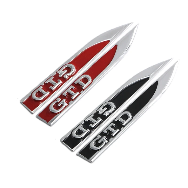3D Metal GTD GTI Car Wing Fender Side Badge Emblem Car Sticker for GOLF MK7 MK4 MK5 MK6 Car Styling Logo Emblem Accessories