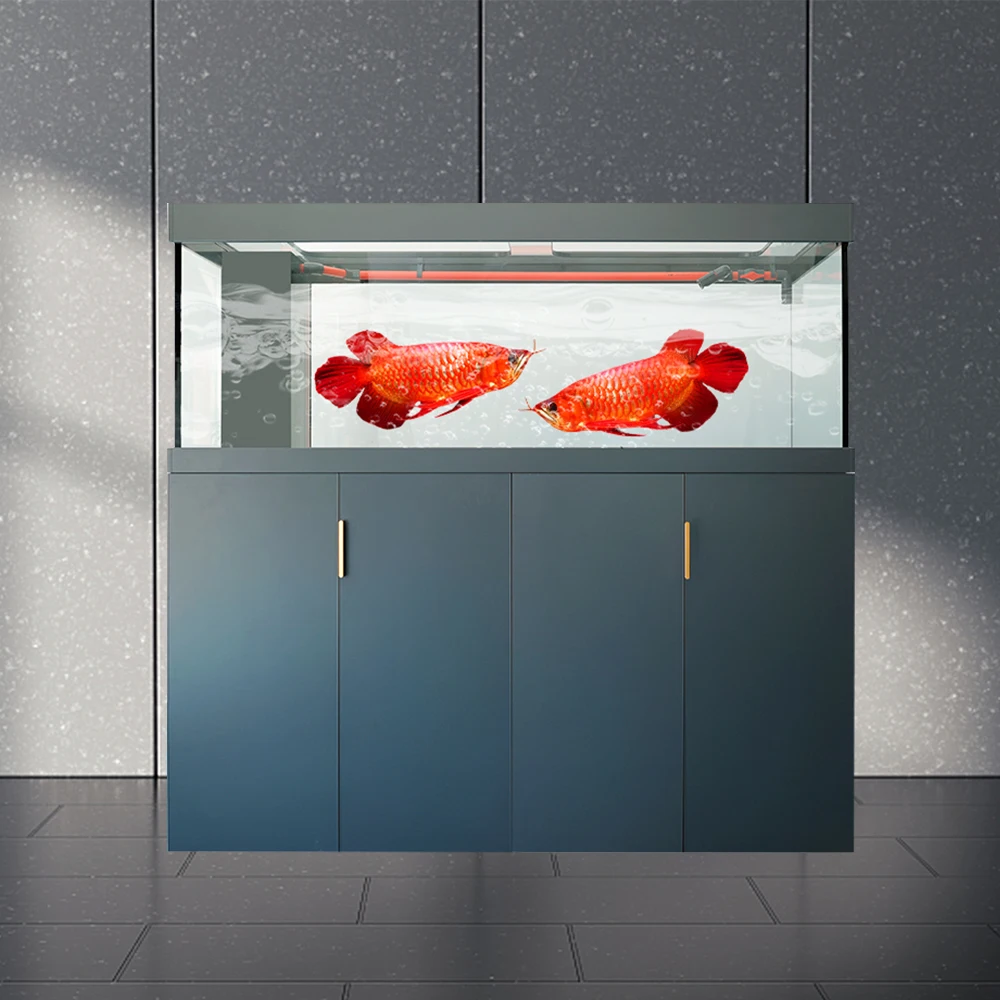 ultra clear glass aquarium Koi Arowana fish tank bottom filter Fish Tank for home office decor