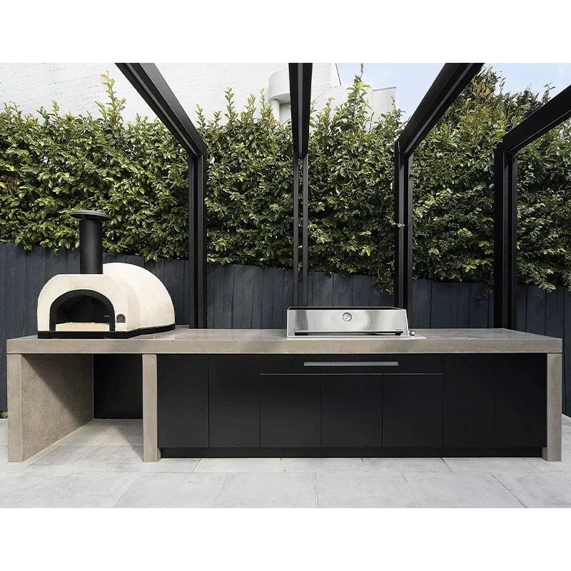 NICOCABINET Luxury Customaztion Stainless Steel Piece Slate countertops Black Kamado Outdoor Kitchen Cabinets