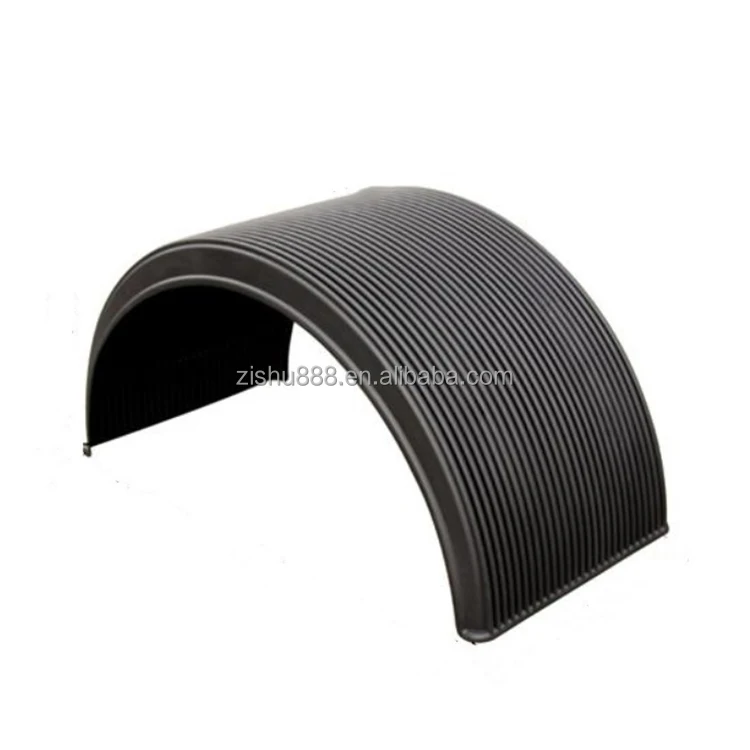 Wavy Black Poly Single Axle Fenders Truck Parts Rear Wheel Fender For Sale