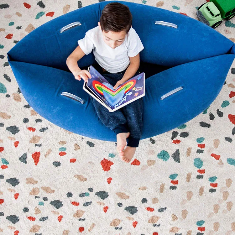 60 Inches 48 Inches Folding Outdoor Waterproof Bedroom Toy Boat Flocking Children Kids Inflatable Air Bed Sofa