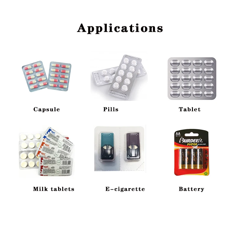 Automatic Alu Alu Aluminum Plastic Tablet Blister Packing Machine Pill Soft Gel Capsule Blister Packing Machine
