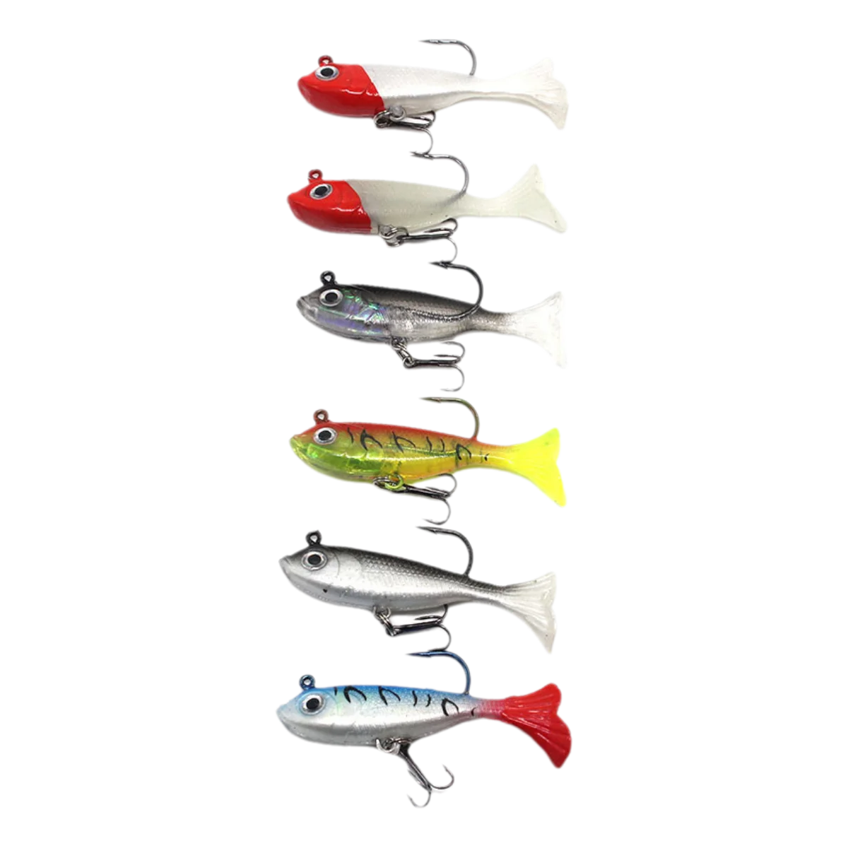 Minnow Fishing Bait Lure Soft PVC Body With Lead Clamp Head For Bream Species In Rivers And Streams