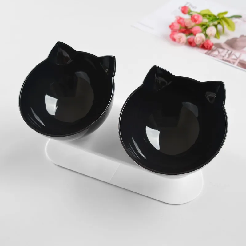 Cat shape plastic cat Bowl