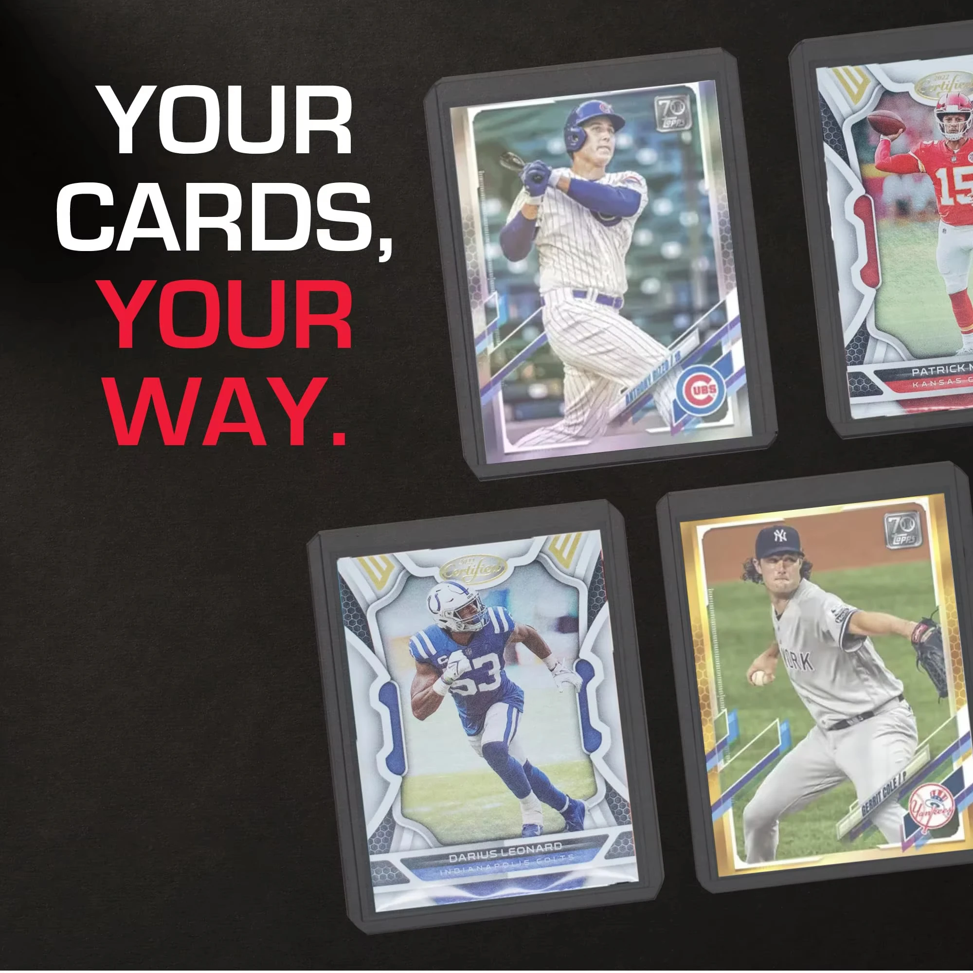 35PT 3 X 4 Top Loader Card Holder for Baseball, Football, Basketball, Hockey, Single Sports MTG Pokemon Trading Cards Top Loads