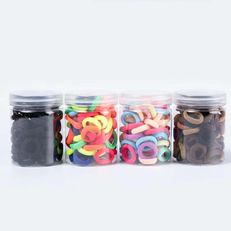 Small 2cm High Elasticity 50 Students Head Rope Girls Towel Hair Ring Tie Rubber