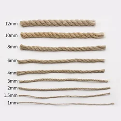 Factory Direct Sale 4mm Weaving Flat Jute Twine Rope Large Quantity Multi-Specification Round Twine Rope