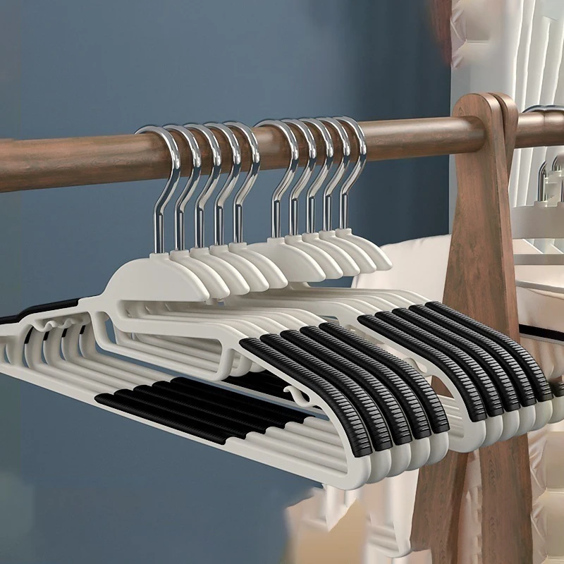 New Design Non Slip ABS Plastic Clothes Hangers Space Saving Clothing Coat&Shirt Storage Heavy Duty Pant Rack Upgraded Rubber