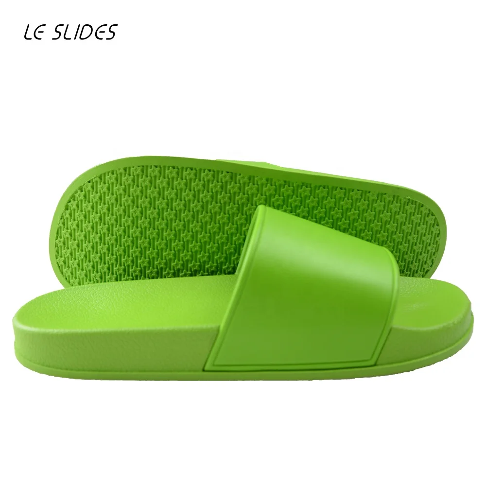 
Custom Embossed Printing Slides Shoes for Women Summer Flat PVC Slippers and Ladies Sandals 
