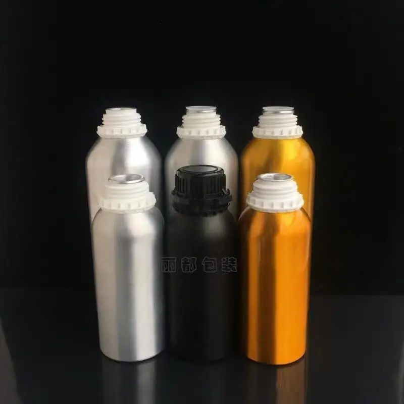 cosmetic aluminum bottle 100m 200ml 250ml 500ml 1000ml empty aluminum bottle container essential oil bottle