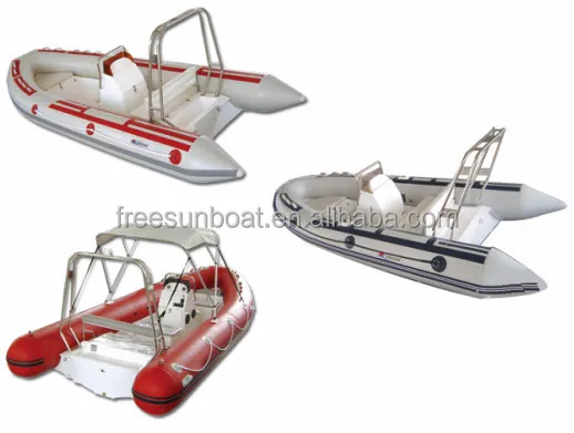 CE certification 420cm fiberglass hull inflatable rib boat