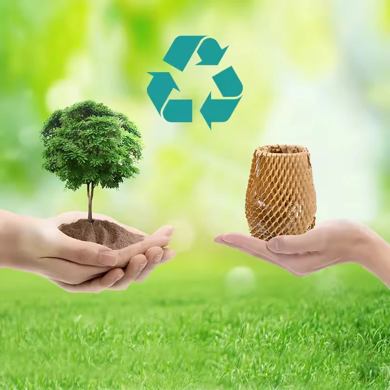 YJNPACK Competitive Price Protective Wrapping Dispenser Machine Filling Buffer Kraft Honeycomb Packing Paper