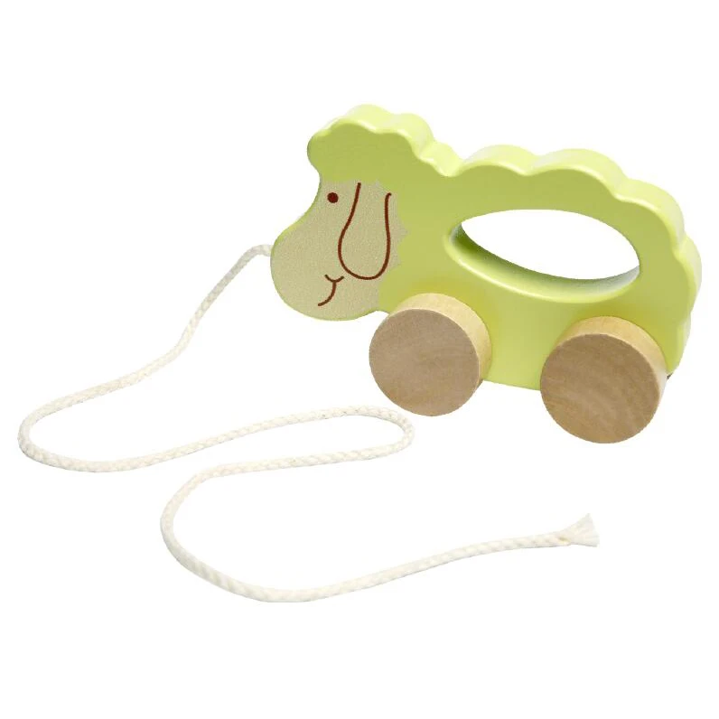 Zoo Animals Giraffe bear Pull String Wooden Toy Pull