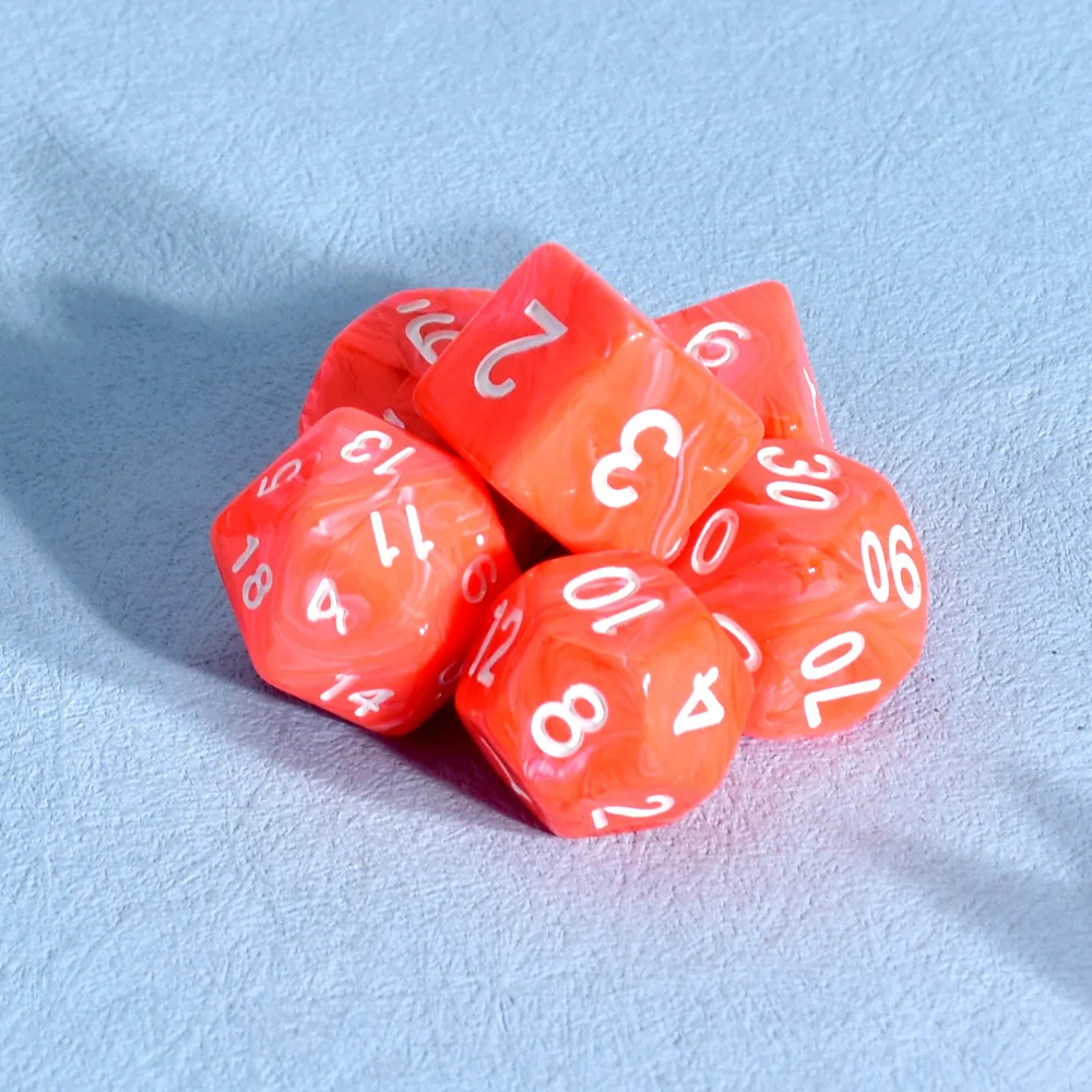 Factory Supply Eco-Friendly Custom Color D10 Polyhedral Red Dice 1-10 Bulk Acrylic Board Casino Game 16mm Wood Size