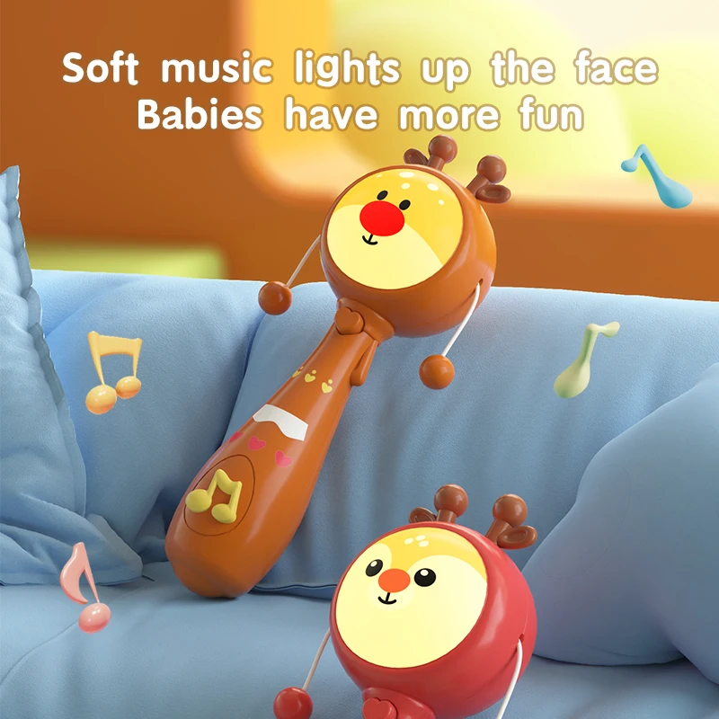 18month  Infant Christmas Gifts Elements Baby Shaker Baby Educational Games Baby Gum Music Rattle Toys