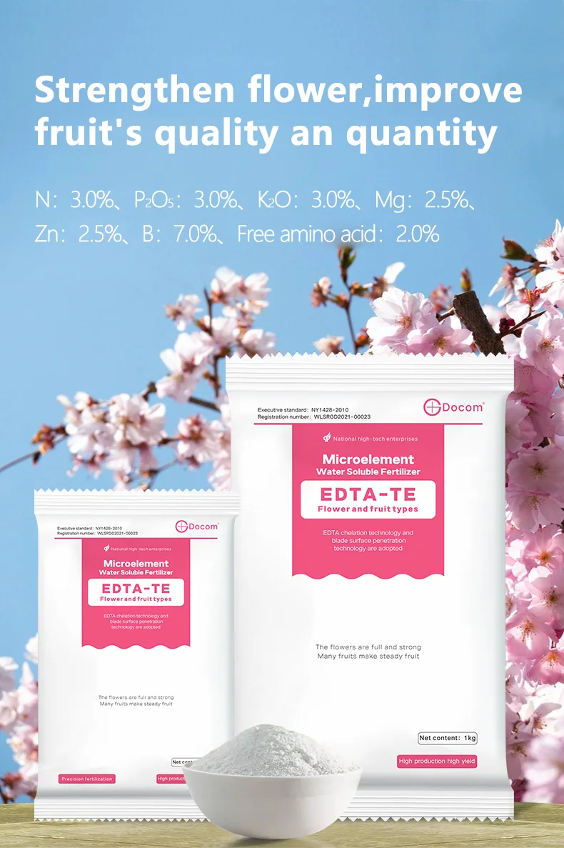 Promote flower fruit npk fertilizer soluble OEM EDTA micro nutrient fertilizer for orange fertilizer