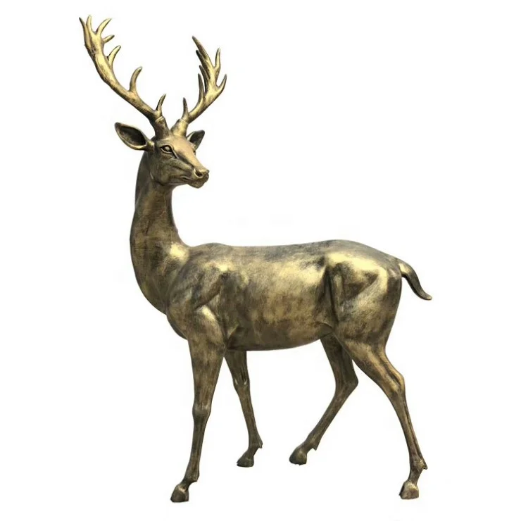 factory sale bronze customized Decoration Large outdoor garden durable deer sculpture