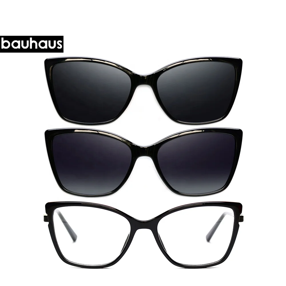 1024 Custom Eyewear Prescription Glasses Ultem Frame with Magnet Clip on Sunglasses