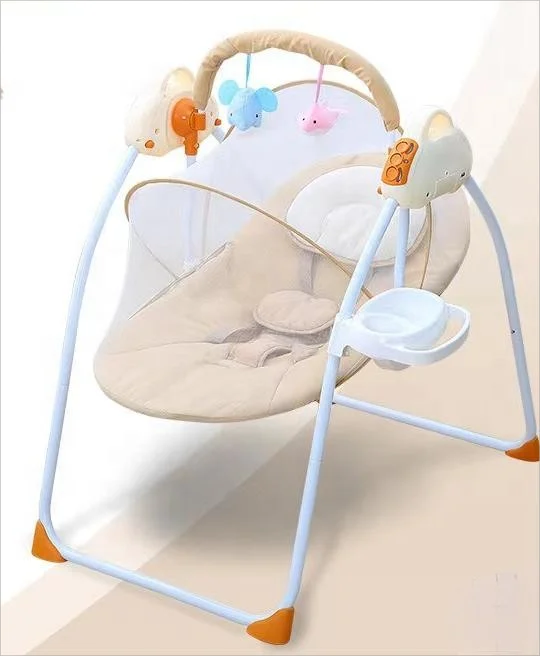 Детское складное кресло-качалка mecedora con mosquitero y control