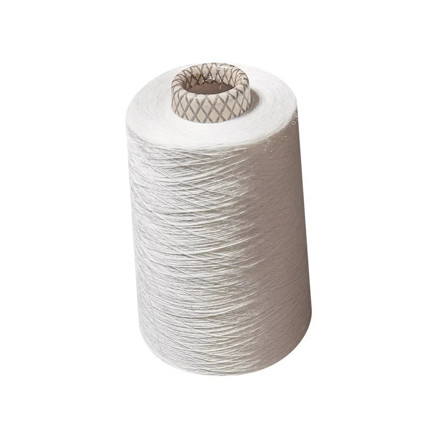 In Short Supply White Siro Spun 100% Viscose Fancy Yarn For Knitting And Sewing