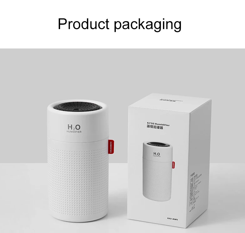 Лидер продаж на Amazon портативный мини-увлажнитель воздуха Usb Type-c емкостью 750 мл ультразвуковой генератор холодного тумана с