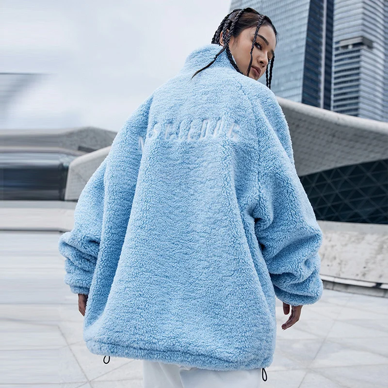 Wholesale winter Outdoor Clothing Mens Custom  Sherpa Jacquard trapstar Fleece Jacket