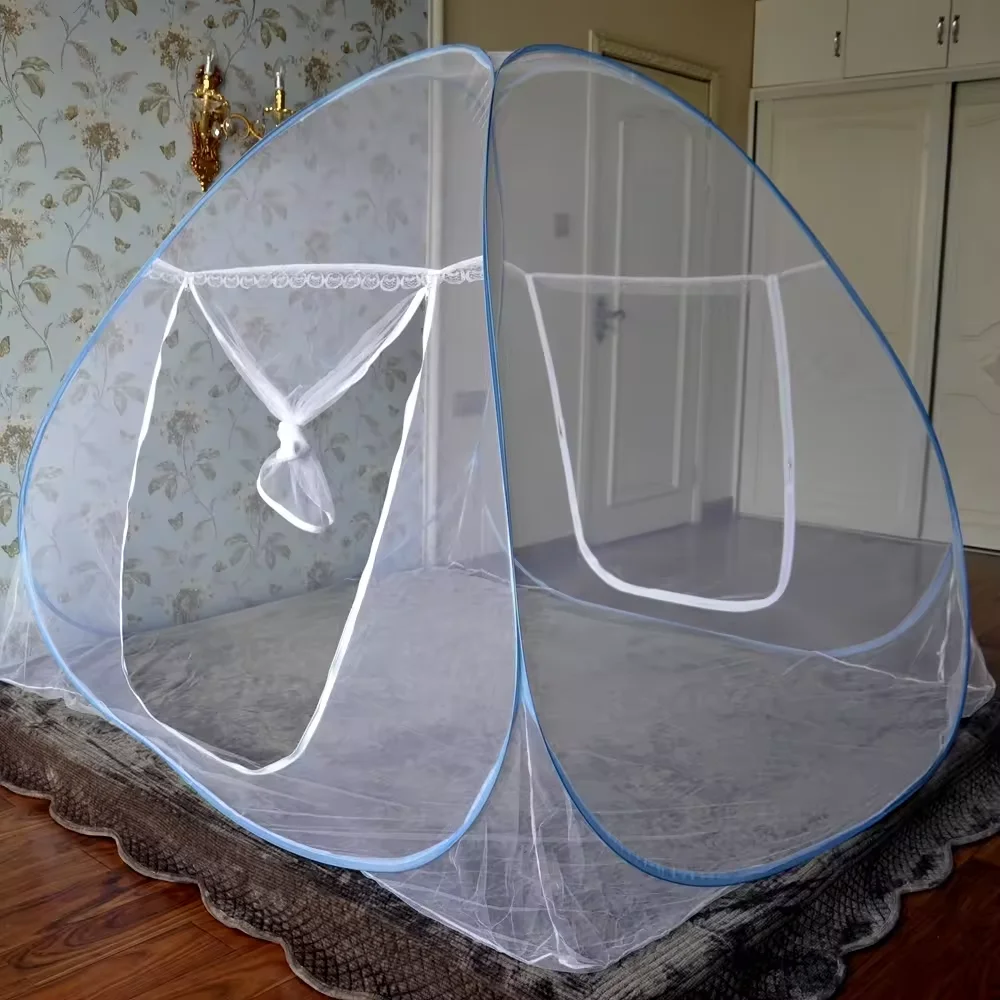 Новый дизайн шифрование юрты не нужно устанавливать складную полную сетку для кровати двуспальная кровать полное покрытие москитная сетка