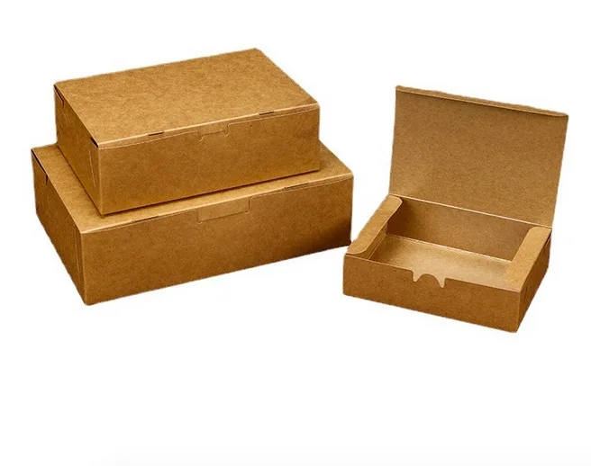 Carry Out Fast Food Lunch Cake Salad Gift Box Taking Away Box Kraft Paper Box Packaging Bread Packaging Sandwich Paper Rectangle