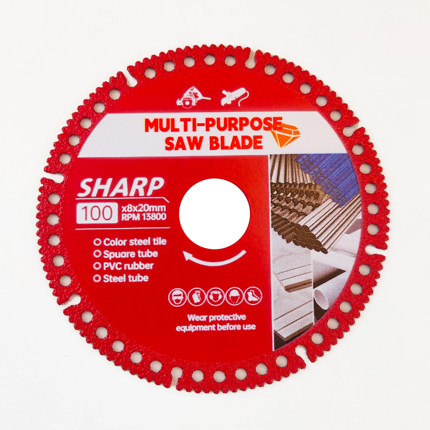 Керамическое режущее лезвие 100 мм Ультра тонкое лезвие циркулярной пилы малошумный сплав ПВХ трубы тонкостенный трубный пильный диск